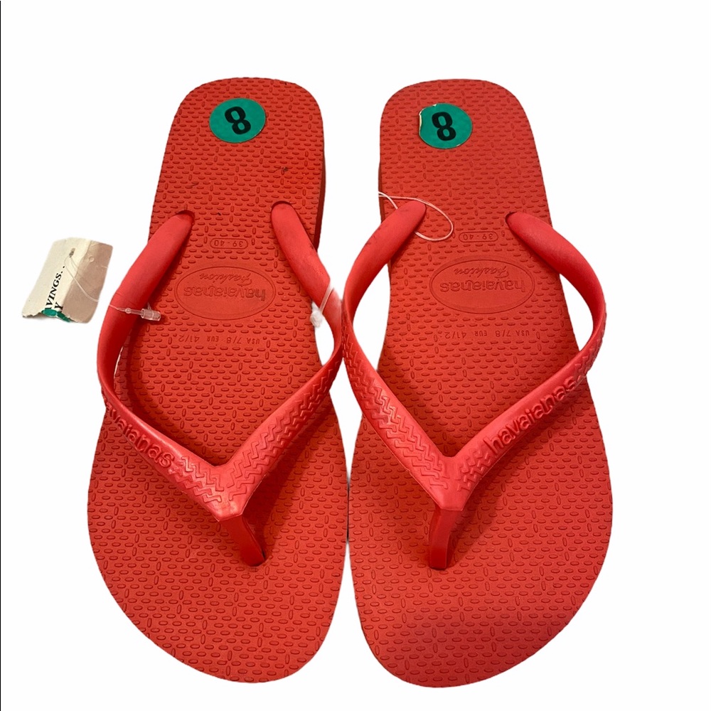 Women’s Havaianas Top Orange Rubber Flip Flops 7